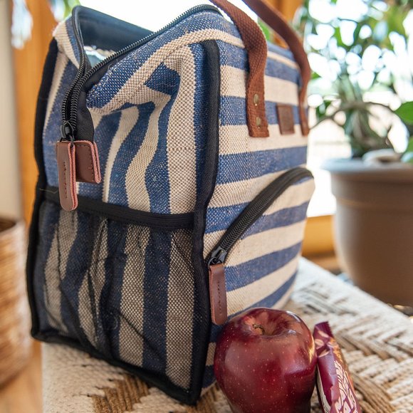 Denim Stripe Cooler Lunch Bag - Picture 6 of 6